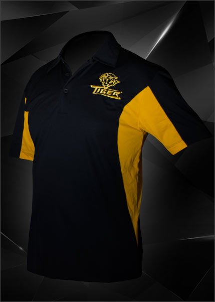 Tiger Men's Polo- Black/Gold