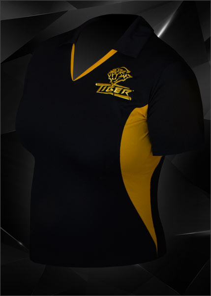 Tiger Women's Polo-Black/Gold