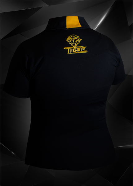 Tiger Women's Polo-Black/Gold